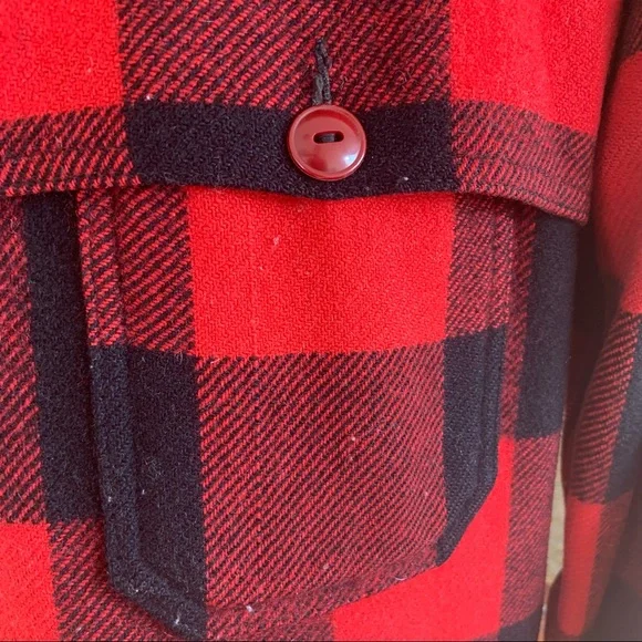 Vintage 1960’s Woolrich Buffalo Plaid Wool Jacket - Picture 2 of 13